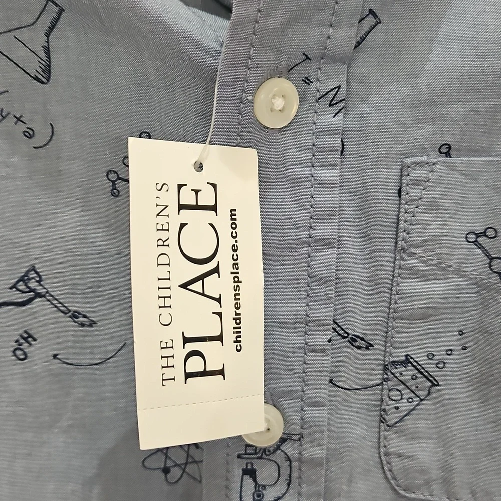 NWT The Childrens Place Blue Boys Button Down Sz XS / 4